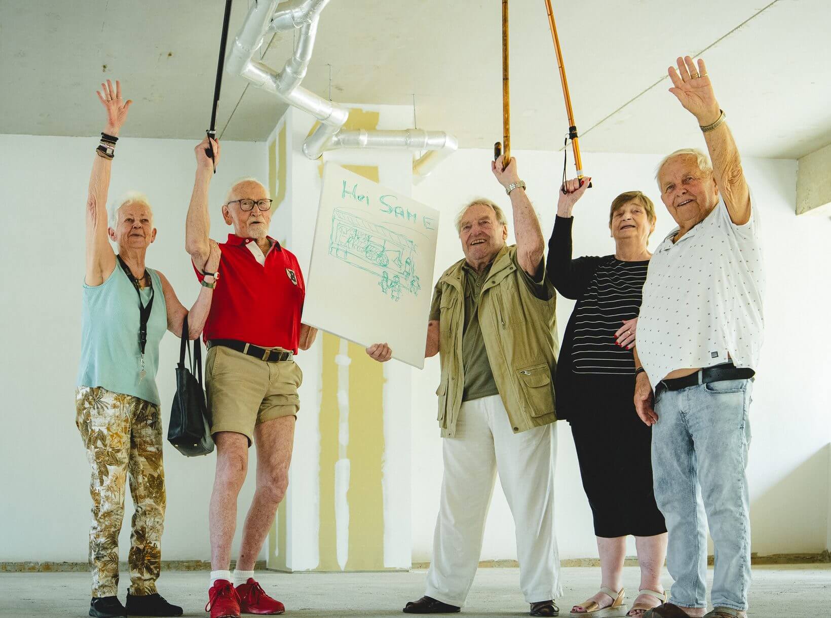 Bewegingsactiviteit met deelnemers bij Hei Same